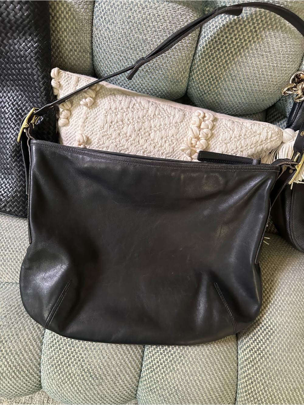 Coach Black Leather Hobo Shoulder Bag - Picture 2 of 8